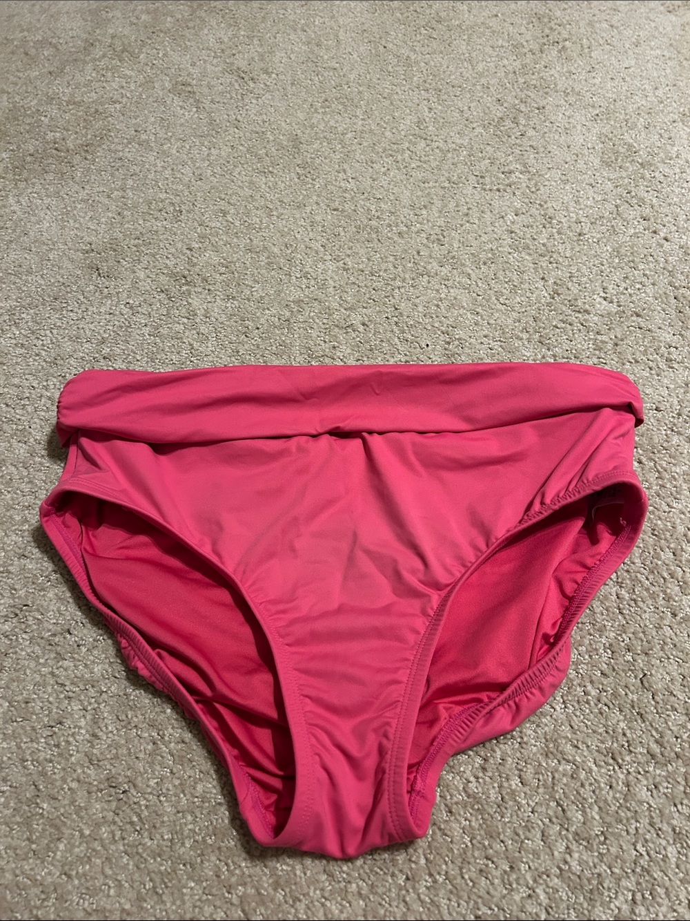 Lands' End Fold-Over Bikini Bottom - Hot Pink